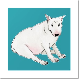 Chonk White Bull Terrier Posters and Art